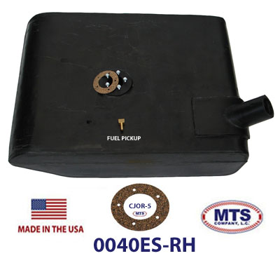 0040ES-RH 1945-1964 Jeep CJ Fuel Tank - Image 2