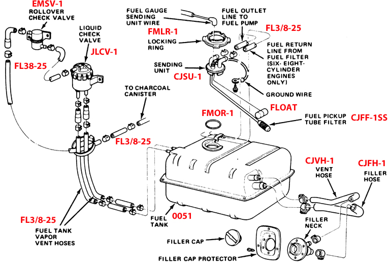 0051 1978-1986 Jeep CJ Fuel Tank - Image 3